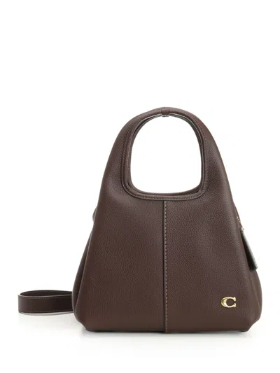 Coach Polished Pebble Leather Lana Shoulder Bag 23 Shoulder Bags Brown