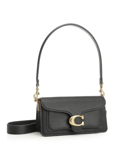 Coach Polished Pebble Leather Tabby Shoulder Bag 20 Refresh Shoulder Bags Black