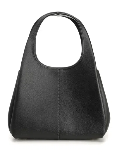 Coach Polished Pebble Leather Lana Shoulder Bag Shoulder Bags Black