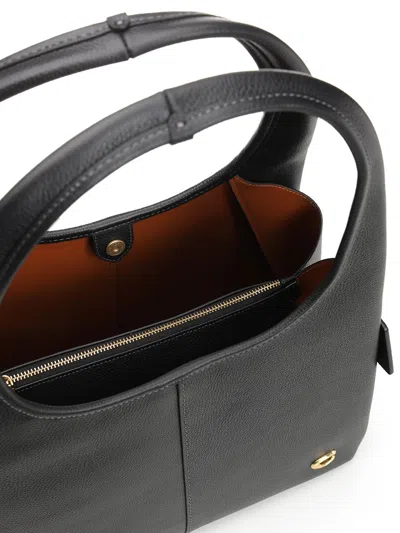 Coach Polished Pebble Leather Lana Shoulder Bag Shoulder Bags Black