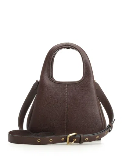 Coach Polished Pebble Leather Lana Shoulder Bag 23 Shoulder Bags Brown