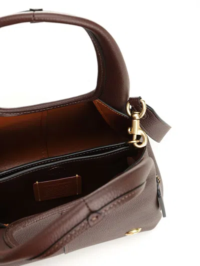Coach Polished Pebble Leather Lana Shoulder Bag 23 Shoulder Bags Brown