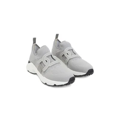 Tod's Grey Knit Sneakers Rubber Sole In Gray