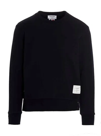 Thom Browne Tricolor Intarsia Design Cotton Sweatshirt