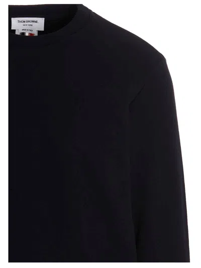 Thom Browne Tricolor Intarsia Design Cotton Sweatshirt