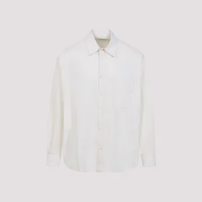 Lemaire Regular Shirt With Long Sleeves And Pointed Collar In White