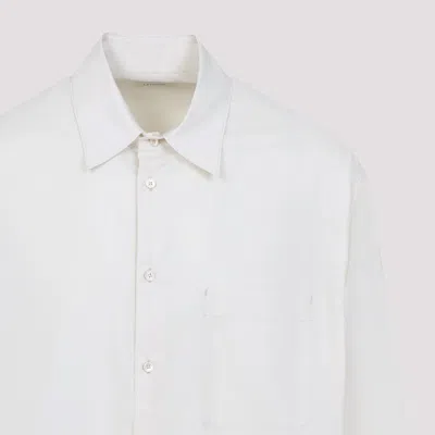 Lemaire Regular Shirt With Long Sleeves And Pointed Collar In White