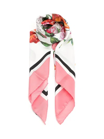 Dolce & Gabbana Silk Twill Scarf Scarves And Foulards Yellow