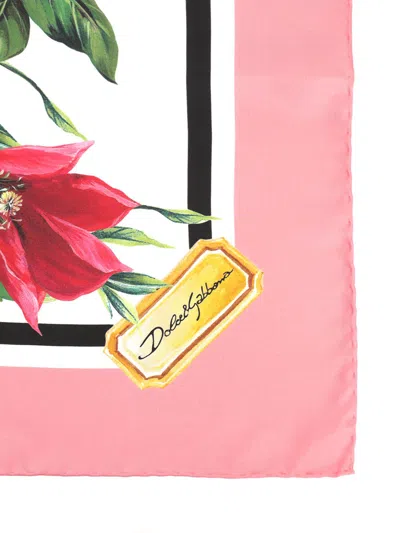 Dolce & Gabbana Silk Twill Scarf Scarves And Foulards Yellow