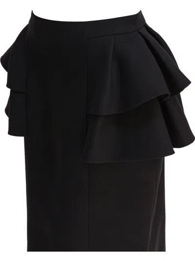 Valentino Virgin Wool And Silk Midi Skirt In Black