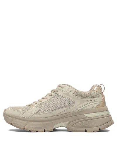 Golden Goose Net Leather And Suede Sneakers With Star Detail In Neutral