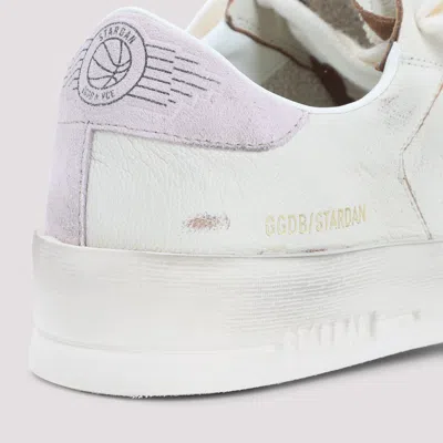 Golden Goose White Lace Up Sneakers In White