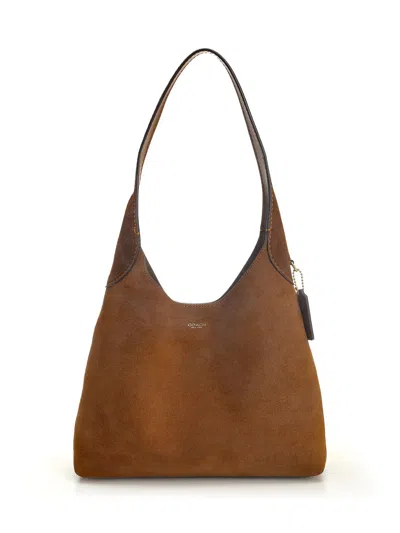 Coach Suede Brooklyn Shoulder Bag 28 Shoulder Bags Brown