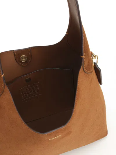 Coach Suede Brooklyn Shoulder Bag 28 Shoulder Bags Brown