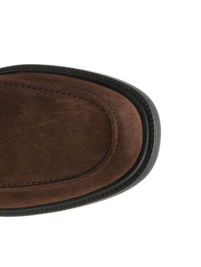 Tod's Suede Calfskin Loafer Scarpe Basse Brown