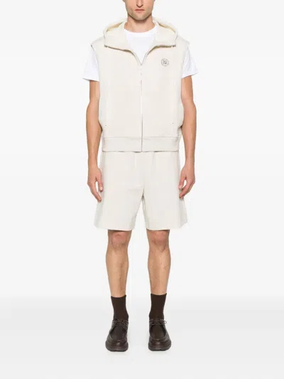 Fendi Stamp Crew Neck Patch Detail Short Sleeves In White