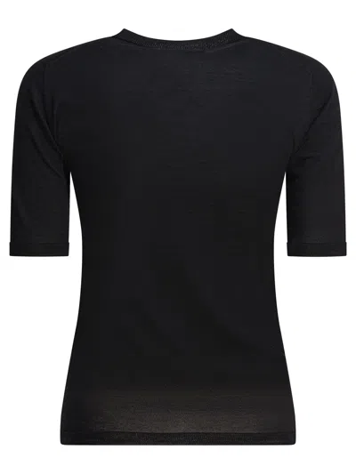 Max Mara Gerico Virgin Wool T-shirt In Black