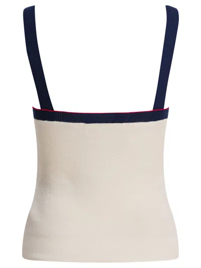 Valentino Top In Lana Avorio Donna In Neutral