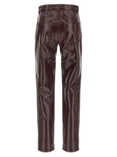 Courrèges Shiny Finish Trousers Reedition Pockets In Metallic