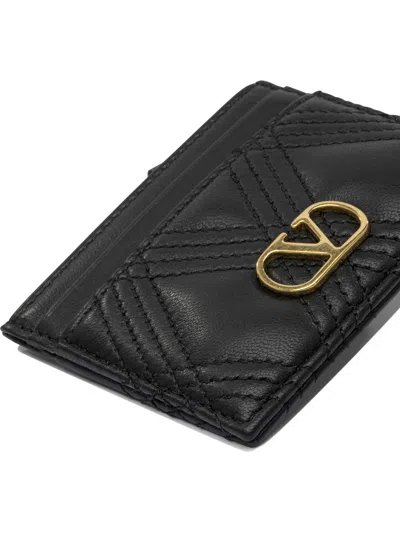 Valentino Portacarte Quiltie 67 In Nappa Nera Donna