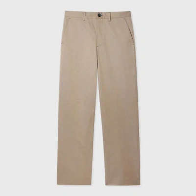 Ps By Paul Smith Stone Two-tone Cotton Twill Chinos Brown In Brown