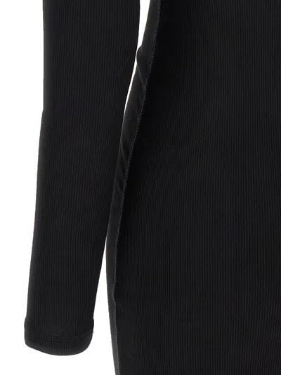 Diesel D-mokky-ls-microdiv Midi Dress In Black