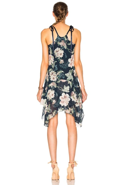 Shop Lover Dahlia Drop Waist Dress In Navy,floral