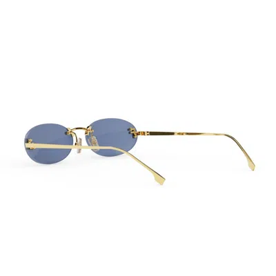 Fendi Eyewear Round Frame Sunglasses In Blue