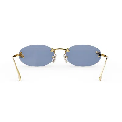 Fendi Eyewear Round Frame Sunglasses In Blue