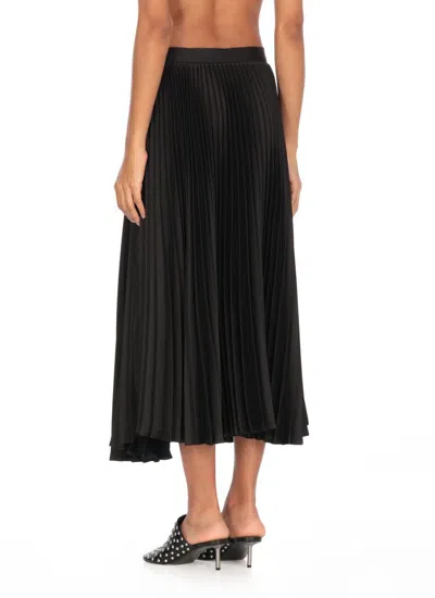 Jil Sander Pleated Midi Skirt In Black
