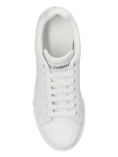 Dolce & Gabbana Women Leather Sneakers In White