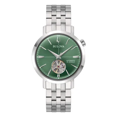 Bulova Man  Aerojet Automatic 38mm 96a319 In Green