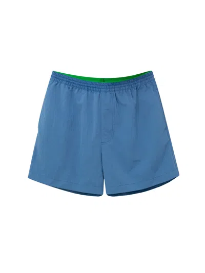 Bottega Veneta Elastic Waist Beach Shorts In Blue