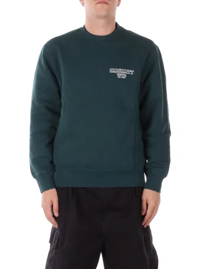 Carhartt Ip Mens Dark Fir Alumni Brand-embroidery Cotton-jersey Sweatshirt