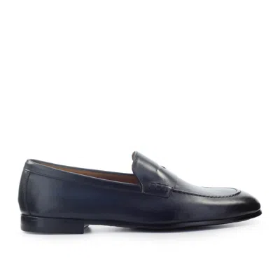 Doucal's Ocean Blue Loafer In Blue