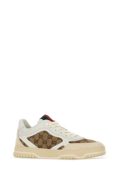 Gucci Re-web Low-top Sneakers In White