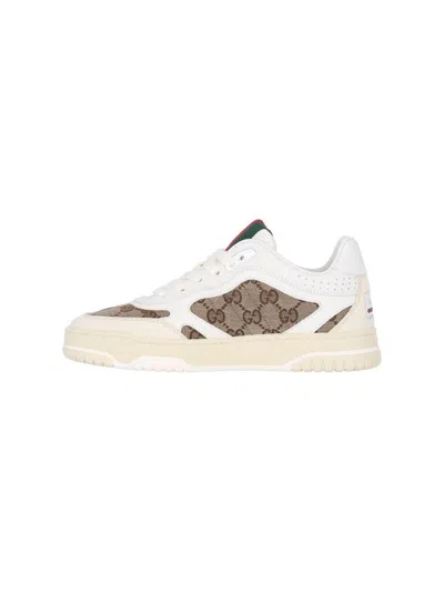 Gucci Re-web Low-top Sneakers In White