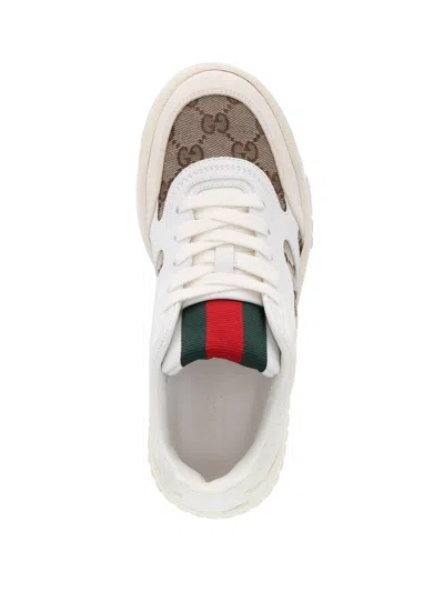 Gucci Re-web Low-top Sneakers In White