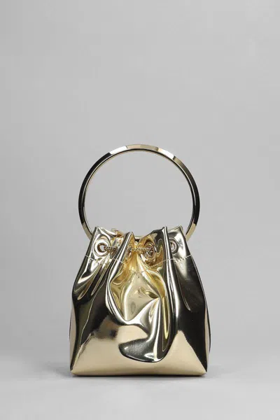 Jimmy Choo Gold Metallic Leather Bon Bon Bucket