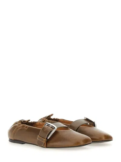 Ganni Ballerina With Buckle Strap
