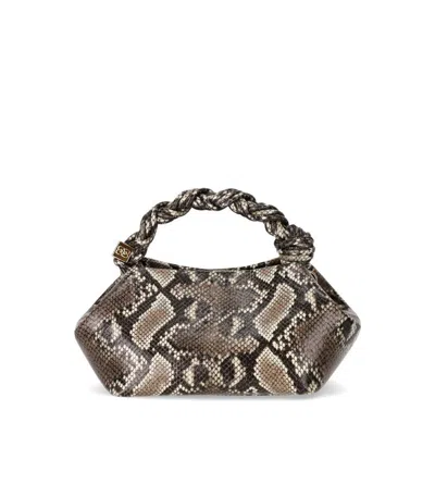 Ganni Bou Handbag With Python Print