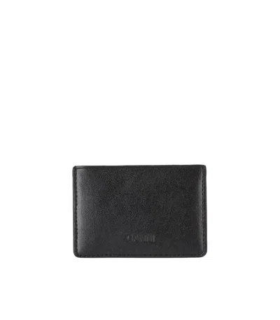 Ganni Women Bou Animals Cards Holder In Black