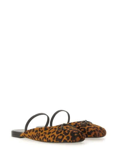 Stuart Weitzman Ballerina Mule First Bow In Brown