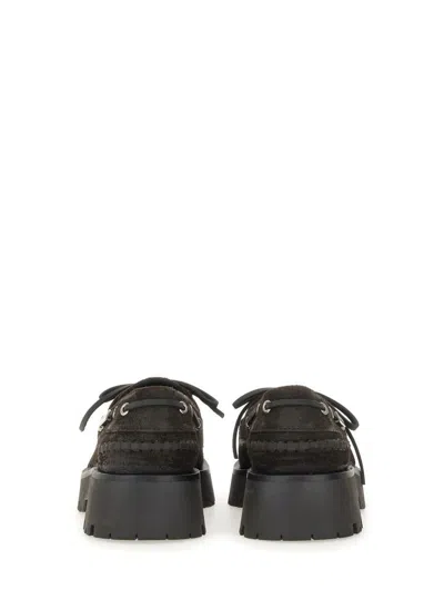 Alexander Wang Brown Cow Leather Loafers In Brown