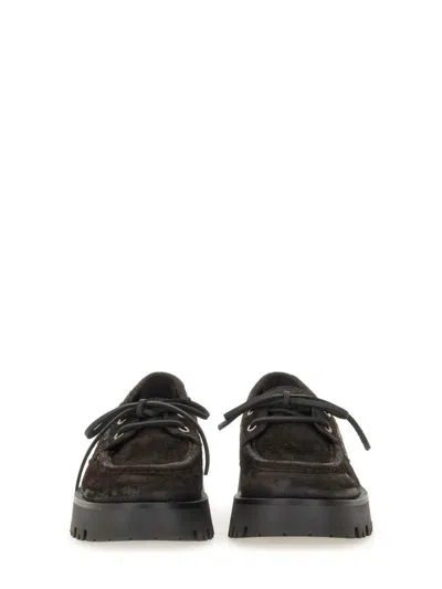 Alexander Wang Brown Cow Leather Loafers In Brown