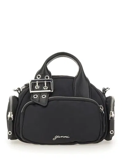 Ganni Mini Polochon Buckle-detail Top-zip Tote Bag