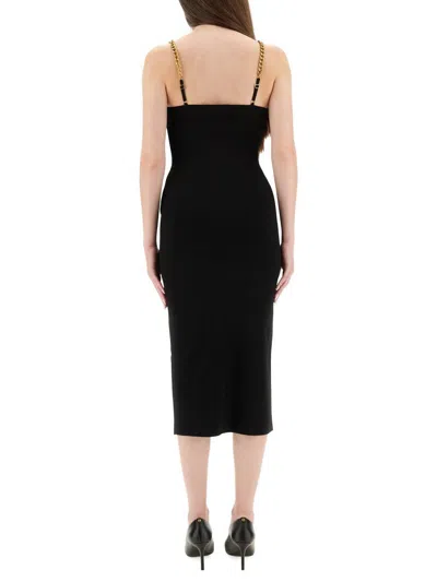 Michael Kors Longuette Dress With Decorations In Black