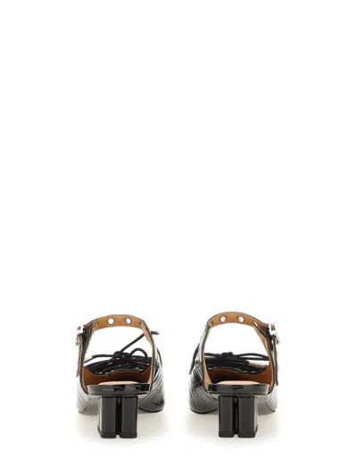 Ganni Women Oleatex Laced Mules In Black