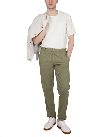 Aspesi Tailored Trousers With Pockets And Loops In Green