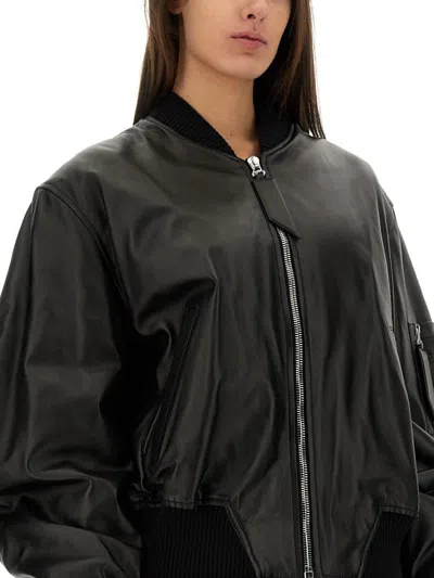 Attico The  Leather Bomber Jacket